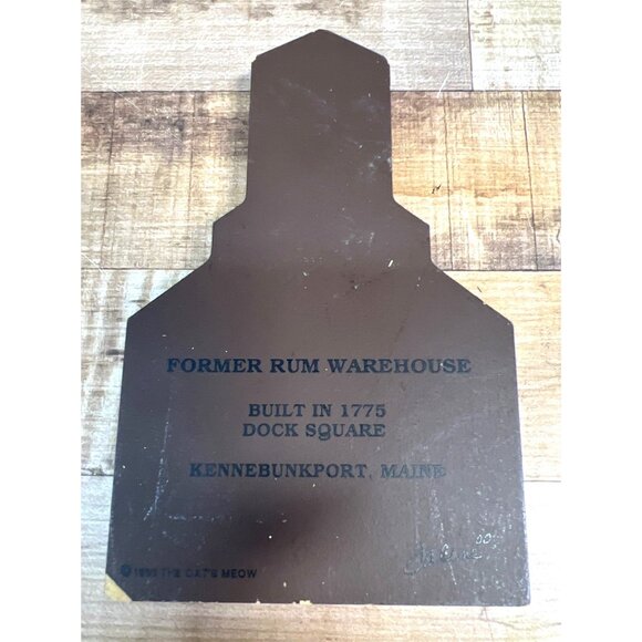 Kennebunkport Book Port Copper Candle Wood Shelf Decor - Picture 3 of 3